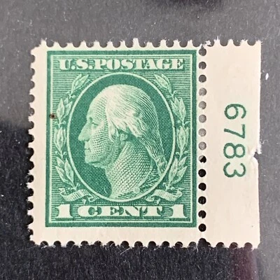 3/1988 US Stamps Scott #405 1c MHROG Single Plate Number Pin Hole On Margin - Image 1 of 2