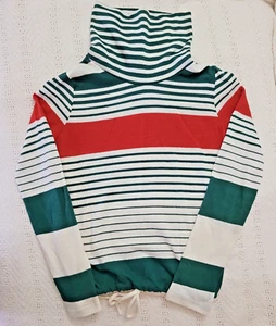 Vtg Bloomin Tulips Kids Sweater Top Retro Turtle Neck Striped 70s Retro 10 12 - Picture 1 of 7
