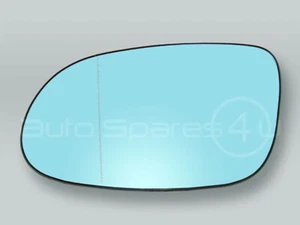 Espejo de puerta con calefacción azul vidrio y placa de respaldo IZQUIERDA se adapta 1998-2004 MB SLK R170 - Imagen 1 de 2