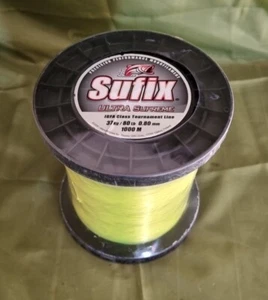 Sufix Ultra Supreme IGFA Neon Yellow Monofilament Fishing Line 37 KG 1000 Metre - Picture 1 of 3