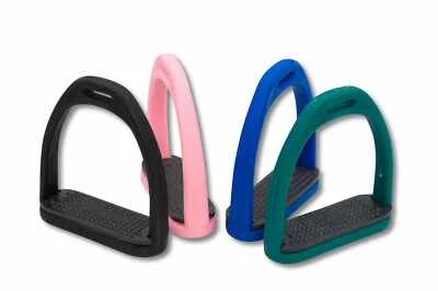 AMKA Steigbügel für Sattel Kinder rutschfeste Gummieinlage diverse Farben 11 cm