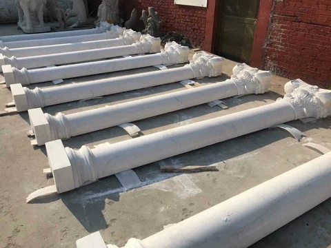 BEAUTIFUL CARVED MARBLE CORINTHIAN COLUMNS - CMC26 Cover