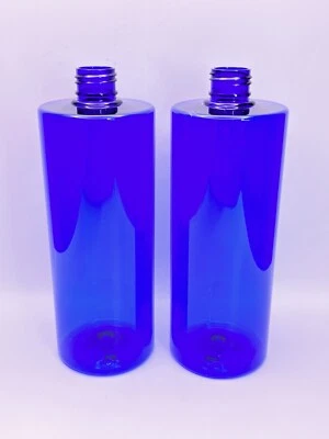 New Plastic Blue Bottle No Lids For Personal Care Products - Image 1 of 4