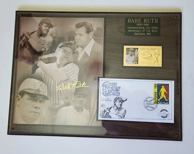 Babe Ruth 100th Anniversary Birth Plaque 1895-1995 SSCA Limited Edition 1995 - Image 1 of 3