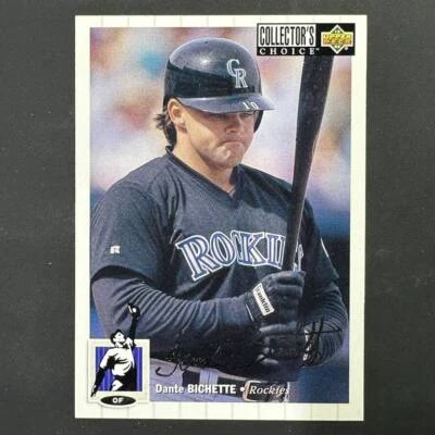 1994 UD Collector's Choice Dante Bichette Rockies Silver Signature Base 52 - Image 1 of 3