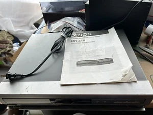 DENON DR-210 Flat Tape Player Deck TESTED WORKING + Original MANUAL - Picture 1 of 21
