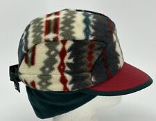 Vintage Patagonia 1994 Aztec Synchilla Fleece Duckbill Ear Flap Hat Medium USA
