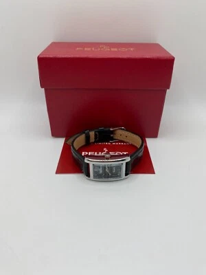 Peugeot 3008 Womens Black Silver Rectangular Quartz Analog Wristwatch - image 1 of 4