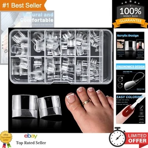 Soft Gel X Toenail Tips - 240pc Kit in Clear Square Design for Healthy Nails - Picture 1 of 8