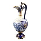 Art Nouveau cobalt blue amphora shape porcelain pitcher ewer jug Barkers & Kent