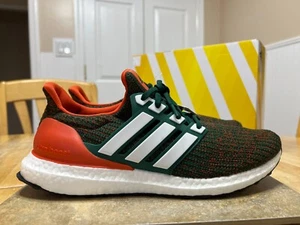 GR: 10 ADIDAS ULTRABOOST HERRENSCHUHE EE3702 MIAMI NEU IM KARTON GRÜN ORANGE - Bild 1 von 8