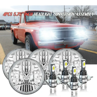 Faros LED redondos 5 3/4" 5,75 para Mazda 808 B1600 B1800 B2000 B2200 Foto 1 de 4