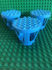 (3) Set Lot Lego Duplo AZURE BLUE AIRPORT AIR TRAFFIC CONTROL TOWER WINDOW PARTS