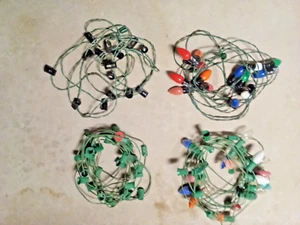 6 Strings Of Vtg C-9 Christmas Lights-81 new C9 bulbs Tested WORKING! - Picture 1 of 3