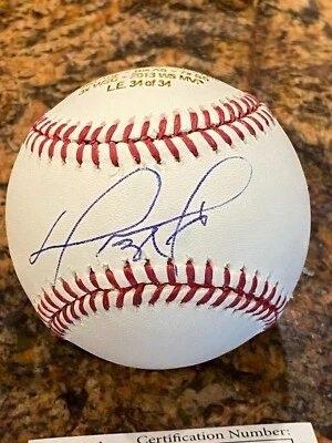 David Ortiz signed 34/34 baseball JSA - Image 1 of 4