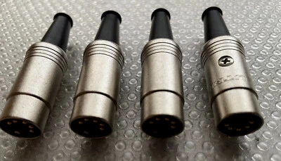 Plugues DIN Neutrik (REAN) 5 pinos para equipamentos HiFi Quad / Naim / Linn x 4 plugues - Imagem 1 de 2
