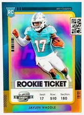 2021 Contenders Optic JAYLEN WADDLE Rookie Ticket Gold Prizm #10/10 Last Print🐬