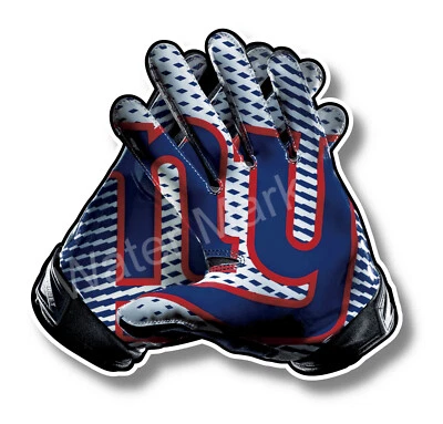 Guantes New York Giants calcomanía adhesiva de vinilo 12 ventanas de camión de diferentes tamaños  Foto 1 de 2