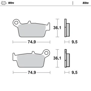 MotoMaster Rear Brake Pads for TM MX 250 2001-2004 Nitro - Picture 1 of 1