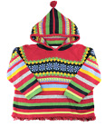 Girls HANNA ANDERSSON striped cotton knit hooded sweater 110 5 Christmas top