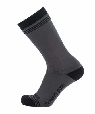 Crosspoint Waterproof Wool Crew Socks Grey/Black by Showers Pass - Image 1 of 4
