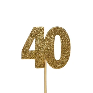 Anniversary House - Tortendekoration, Glitzer, 40. Geburtstag 12er-Pack (SG35355 - Bild 1 von 1
