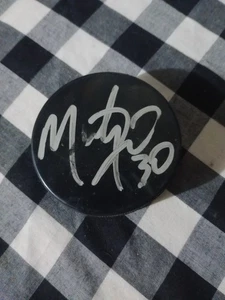 Marty Turco Signed Blank Hockey Puck Dallas Stars Hall Of Fame - Picture 1 of 1