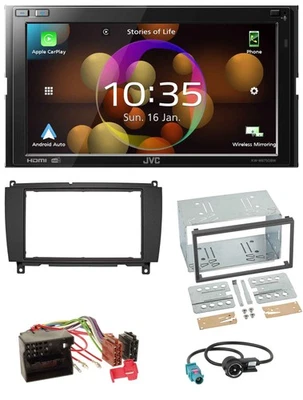 JVC DAB MP3 2DIN Bluetooth USB Autoradio für Mercedes CLK C209 A209 04-10 - Bild 1 von 4