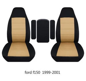 Se adapta a fundas de asiento de camioneta Ford F150 99-01 asientos delanteros con respaldo alto con reposabrazos - Imagen 1 de 1