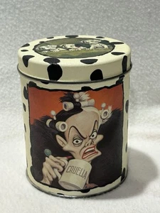 Vintage Cruella Deville Tin Can Walt Disney World 101 Dalmations - Picture 1 of 5