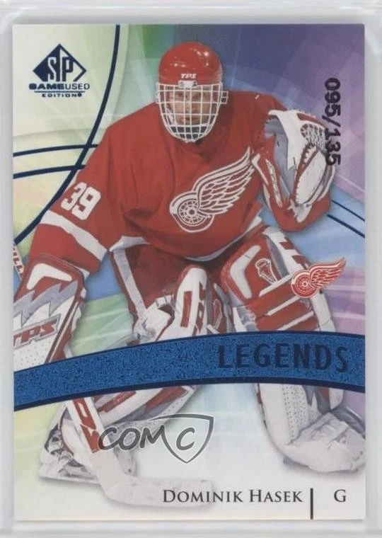 2020-21 Upper Deck SP Game Used Legends Blue Burst /135 Dominik Hasek #105 HOF - Image 1 of 2