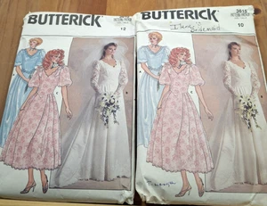 Lot Of 4 Vtg 1986 & 1987 Butterick Wedding & Bridesmaid Dress Patterns Used - Picture 1 of 10