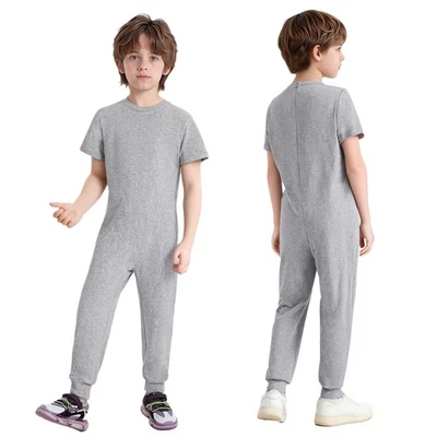 Niños Necesidades Especiales Ropa Adaptativa Autismo Sensorial Anti-rayas Mono Mameluco Foto 1 de 2