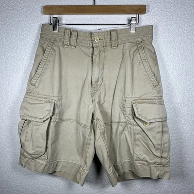 Polo Ralph Lauren Men's Cargo Pockets Khaki Shorts Tan Beige Chino Y2K 30 - Image 1 of 4