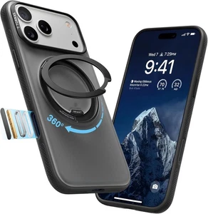 TORRAS 360 Magnetic Stand for iPhone 17 Pro Max Case, MagSafe, Black 1375 - Picture 1 of 1