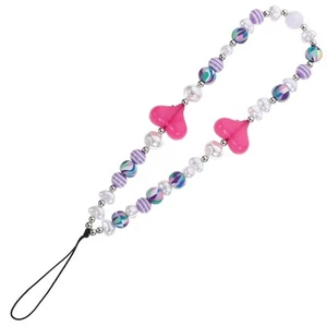 Perlenherz Telefon Charme Telefon Lanyard Armband Handy Kettenband für Frauen - Afbeelding 1 van 12