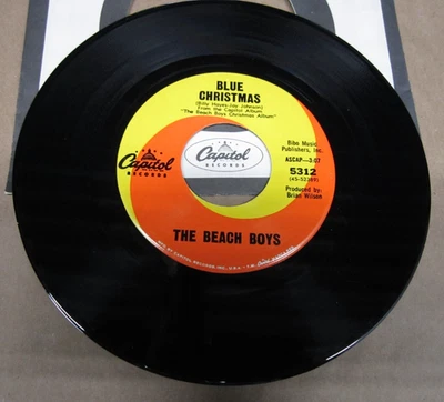 Rock 45 BEACH BOYS Blue Christmas CAPITOL /  NM / BRIAN WILSON - Image 1 of 4