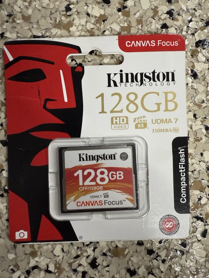 Kingston 128GB Canvas Focus Compact Flash  CF Memory Card - Image 1 of 2