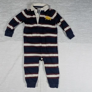 Polo Ralph Lauren Infant 9m Long Sleeve One Piece Outfit Large Pony - Picture 1 of 4