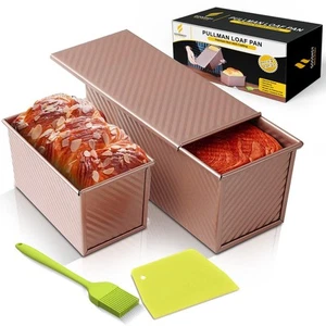 Pullman Loaf Pan with Lid Ideal for Bread Lovers Perfect for Sandwich loaf Br... - Picture 1 of 7
