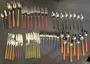 Fiesta Ware " Merengue " Flatware Silverware 52 Pieces ~Includes Serving Set - Picture 1 of 8