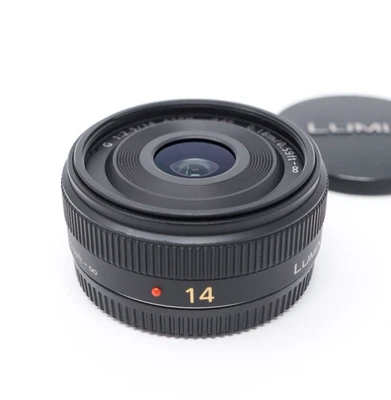 Panasonic LUMIX G 14mm f/2.5 ASPH Prime Lens for Micro 4/3 MFT - Black - Great - Image 1 of 4