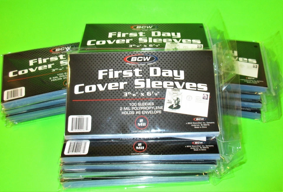 Funda de polietileno para primer día 2000, para fundas #6, 3-15/16"x 6-7/8, caja fuerte de archivo Foto 1 de 3