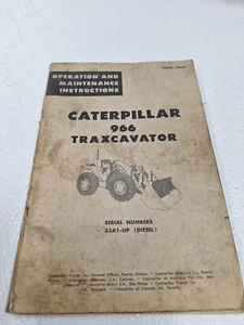 Vintage CAT Caterpillar 966 PARTS MANUAL BOOK CATALOG WHEEL LOADER Traxcavator - Picture 1 of 9