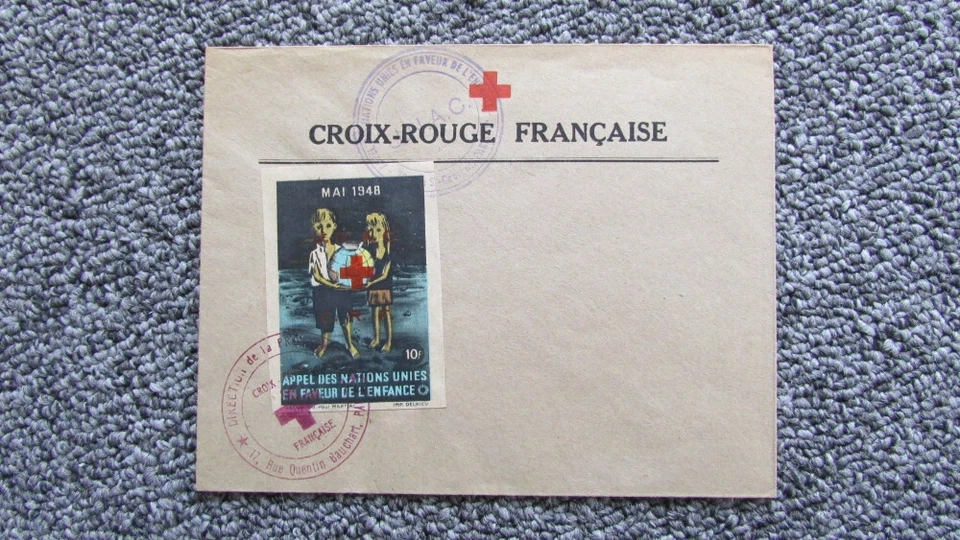 FRANCIA UNAC U.N.A.C. SOBRE ESTAMPADO NACIONES UNIDAS GATO VERDE 151.2 SIN DIRECCIÓN Foto 1 de 1