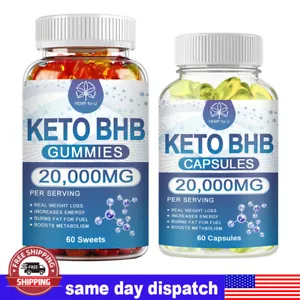 Keto ACV Gummies Keto Diet PillsWeight Loss Fat Burner Appetite Suppressant - Picture 1 of 16