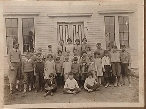 Antique Black & White Classroom Photograph - Picture 1 of 5