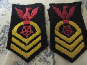 (2) Vtg. WWII Homefront Children's Novelty USN CPO Rates - Picture 1 of 7
