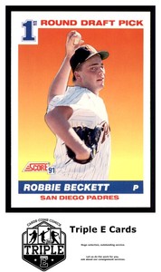 1991 Score #673 Robbie Beckett RC San Diego Padres ~A3O