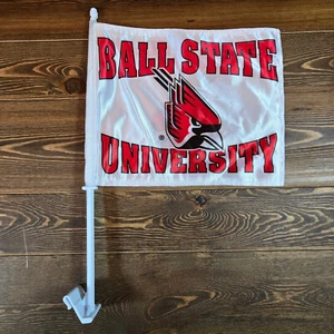 Bandera de coche Ball State University Cardinals Charlie Cardinal - Imagen 1 de 5